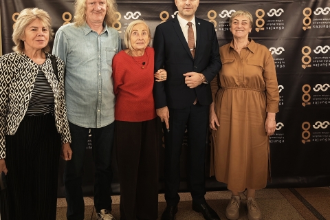 LASS prezidentas Paulius Kalvelis, Kauno miesto filialo pirmininkė Roma Girnienė ir filialo nariai