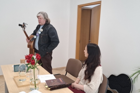 Poetai Egidija Šeputytė ir Edmundas Janušaitis